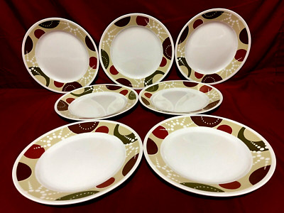Corelle Martini Set Of 7 Luncheon Plates 8 1/2'' USA