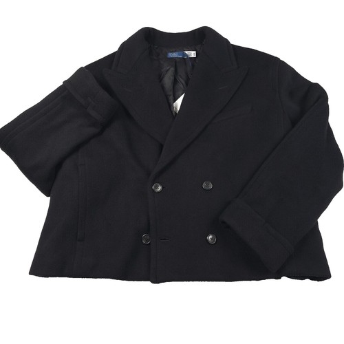 POLO RALPH LAUREN Wool Blend orange PEA COAT JACKET Womens P | eBay