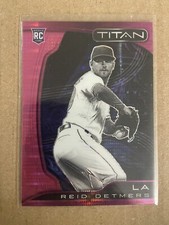 2022 Panini Chronicles Titan #5 Reid Detmers RC Angels Rookie SP Pink Pulsar