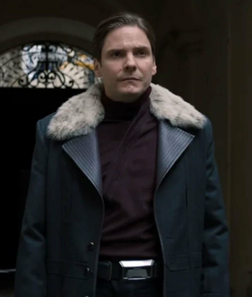 The Falcon and The Winter Soldier Baron Zemo Black Trench Coat Fur