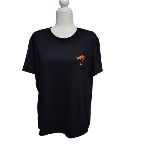 T-shirt da donna nera misto cotone grafica LA taglia media - Foto 5 di 9