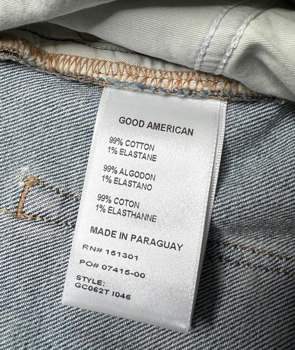 Good American Size 6 Good Classic Distressed High Waist Denim MSRP $169 - Picture 10 of 14