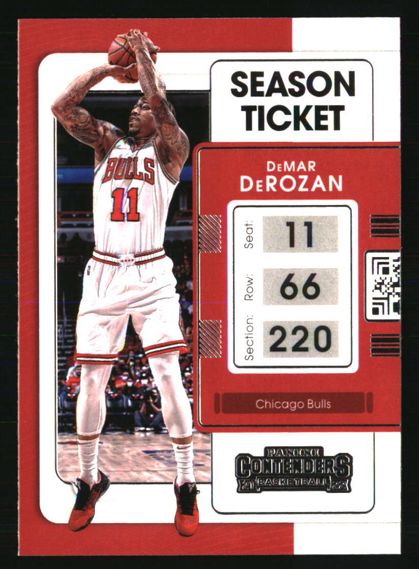 2021-22 Panini Contenders Basketball Card #56 featuring DeMar DeRozan