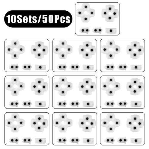 10/5/1 Sets Silicone Conductive Rubber Pads PS4 Controller Buttons Repair Part - Picture 7 of 7