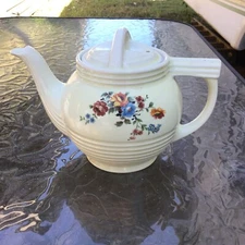 Drip O Lator The Enterprise Aluminum Co. Vintage Cracked Teapot with Flowers Lid
