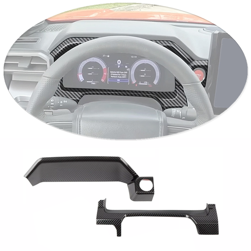 24x Carbon Fiber Black Whole Set Interior Panel Cover Trim Kit for