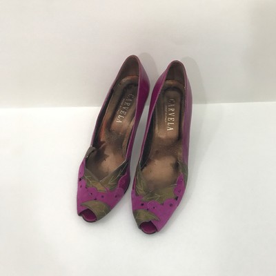 Carvela Kurt Geiger Purple Bronze Open Peep Toe Cut Out Suede High Heels 37.5 | eBay