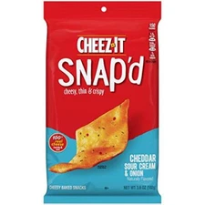 Cheez-It Snap'd, Cheesy Baked Snacks, Cheddar Sour Cream and Onion, 3.6oz Pou...