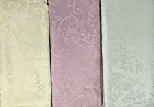 Damask Pattern 100 Polyester tablecloths. Easily Cleaned and Reused.