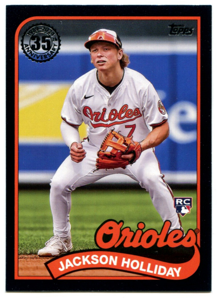2024 Topps Update Jackson Holliday 1989 Black Parallel Rookie /299 Orioles