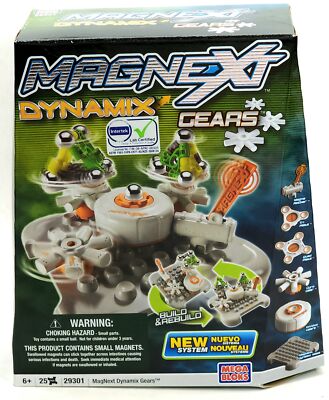 2008 Vintage NOS Mega Bloks Magnext Dynamix Gears Building Toy Set