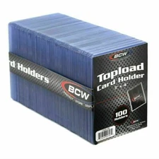 CASE 100ct 3" x 4" Clear Regular Standard Toploaders 1000 IN STOCK