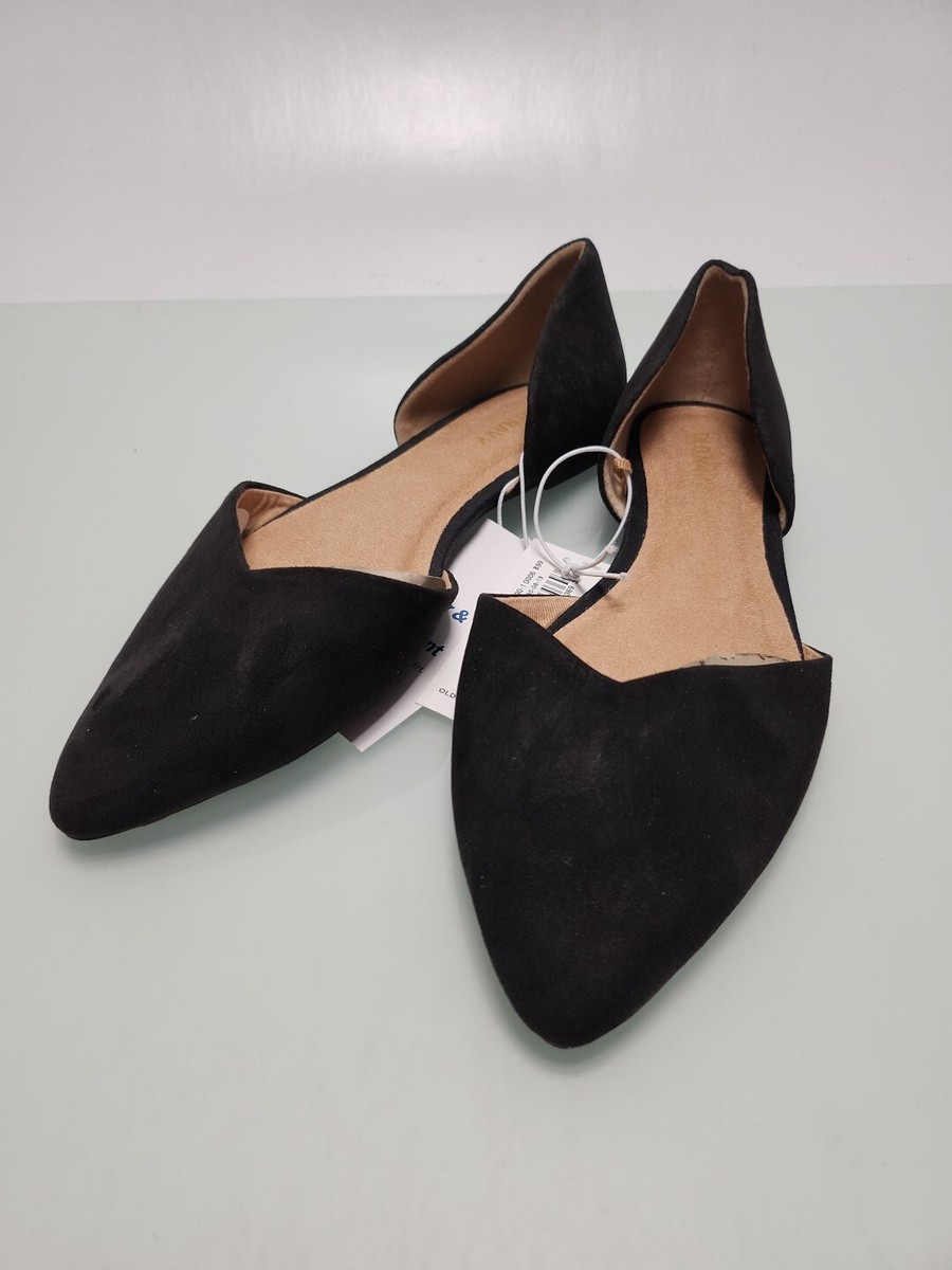 Black Suede Pointed Toe Ballet Shoes Old Navy Sueded Black Pointy