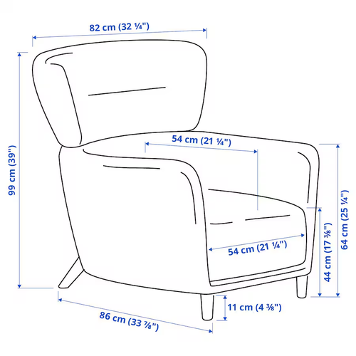Ikeas neuer Ohrensessel OSKARSHAMN inkl. Hocker, 10 Monate alt, wie neu - Bild 13 von 13