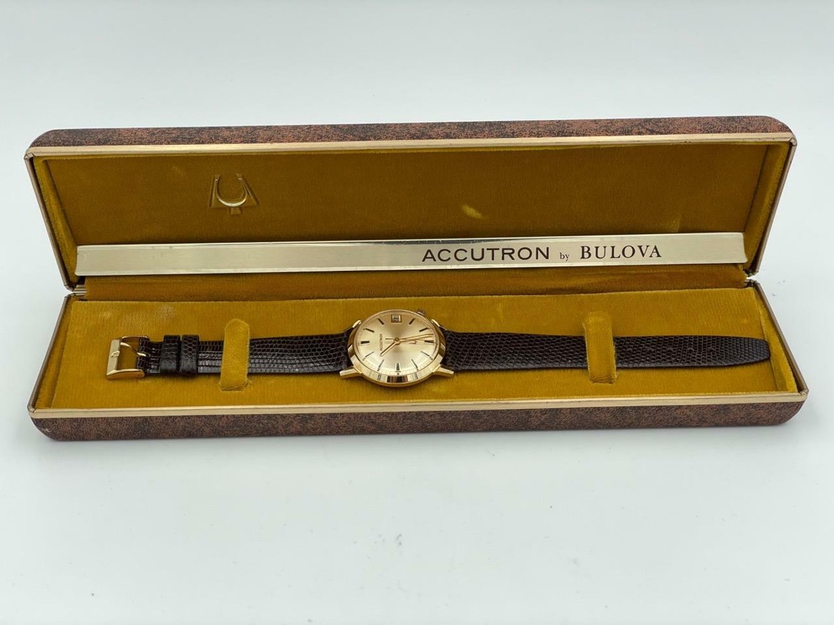 VINTAGE 14KT SOLID GOLD 1972 ACCUTRON BULOVA 218 TUNING FORK VINTAGE 14KT SOLID GOLD 1972 ACCUTRON BULOVA 218 TUNING FORK