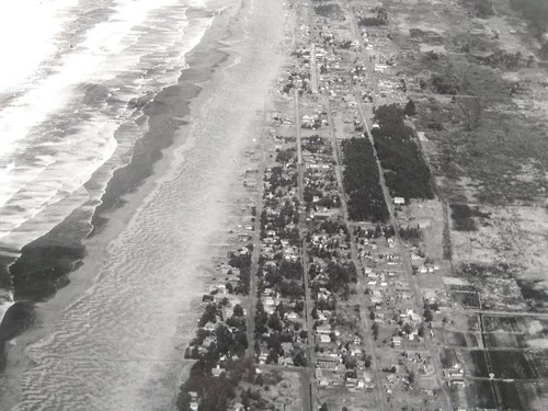 VTG Postcard. Long Beach, bird's eye view. Washington. RPPC. PMK 1957 (H1)