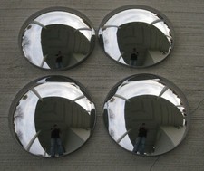 Vintage 10.5 Chrome Baby Moons Center Hubcaps Wheel Cover Thick Steelset Of 4