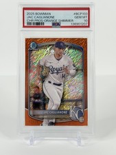 2025 Bowman Chrome Jac Caglianone Orange Shimmer Refractor 2/25 #103 PSA 10 Gem