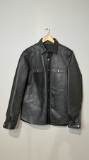 Rick Owens Black Outershirt Leather Jacket Sz...