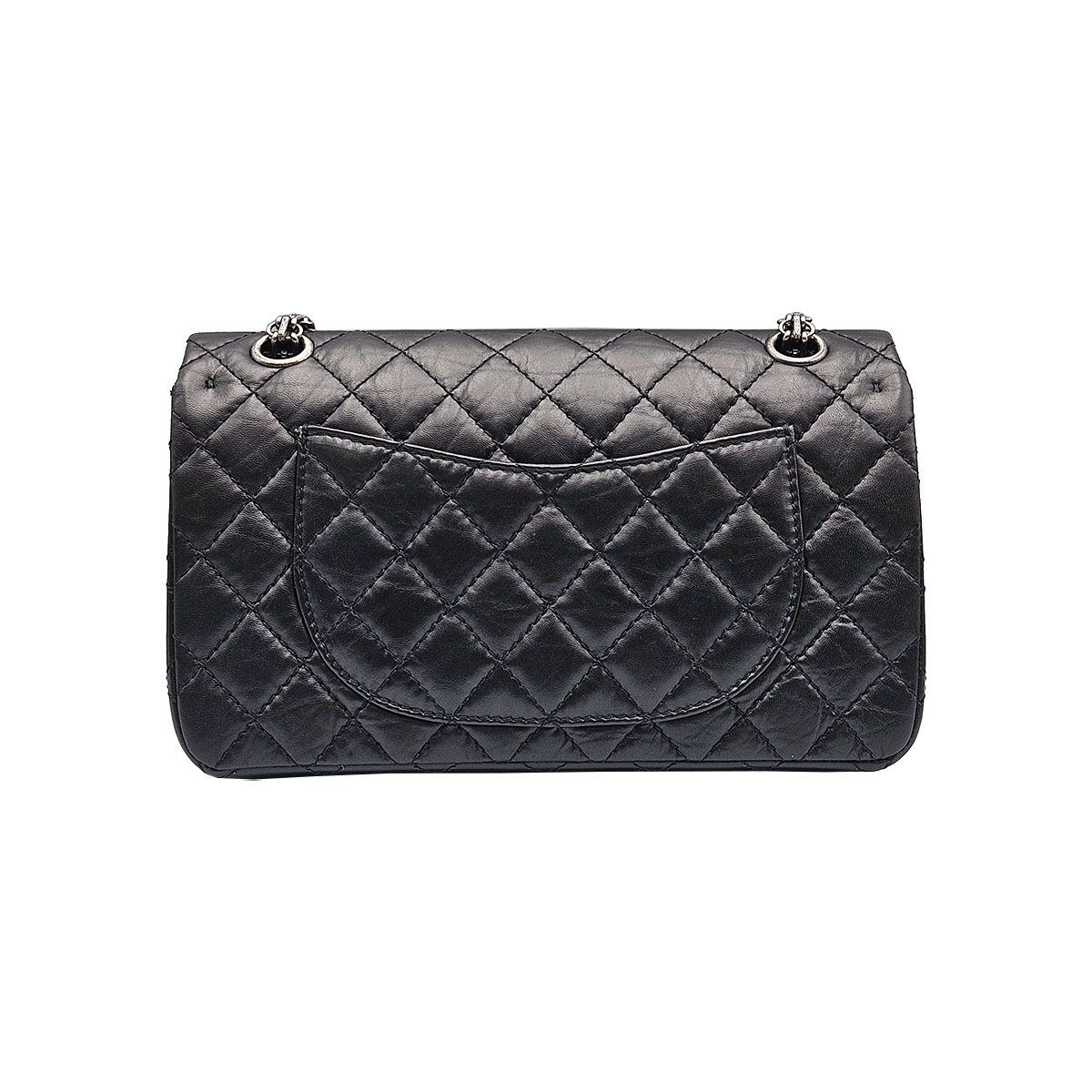 CHANEL Black Vintage 2.55 Flap Small Chain Shoulder Bag A37586 144188098 image 5
