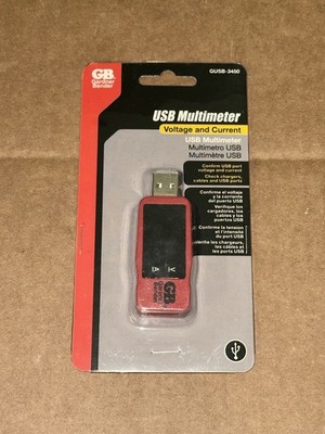 Gardner Bender GUSB-3450 USB Multimeter Tester Voltage Current USB Charger NEW