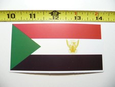 SUDAN FLAG SMALL STICKER DECAL COUNTRY PRIDE NATION GOVERNMENT FUNNY
