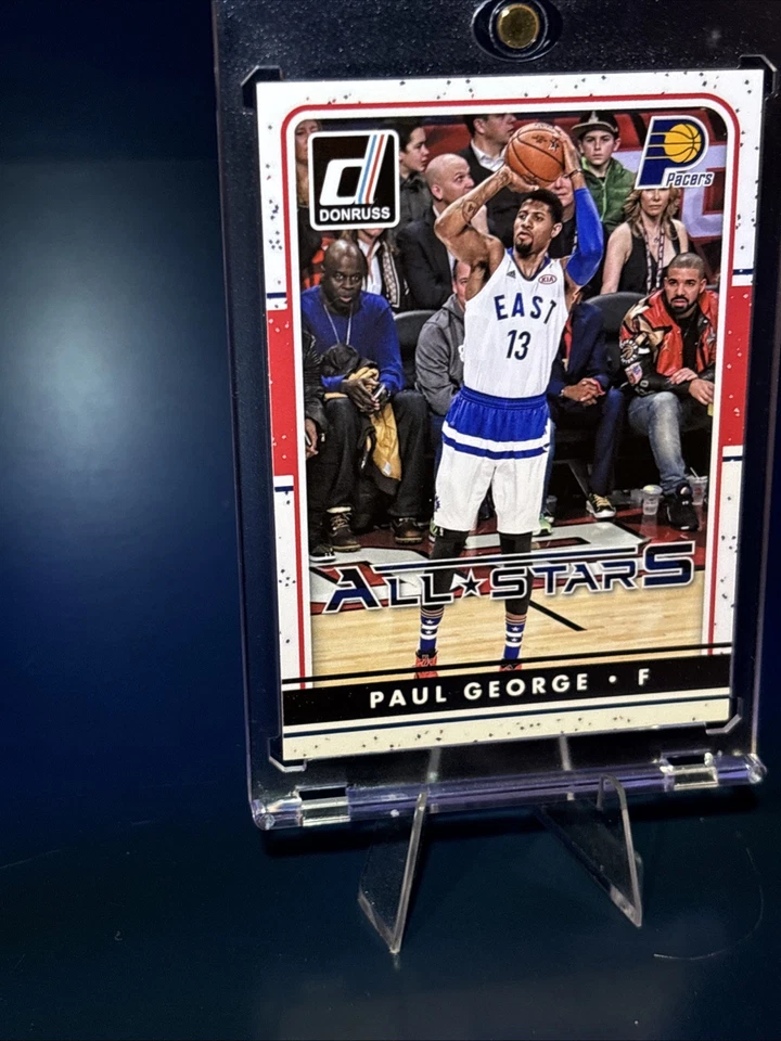 RARO!! Donruss Paul George All-Stars #14 2016-17 con Drake en el fondo Foto 3 de 4
