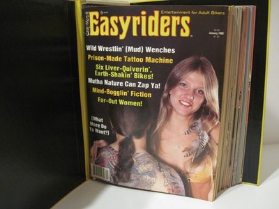 Vtg 1982 EASYRIDERS Magazine Complete 12 Issue PRIVATE STASH Binder Harley Nude