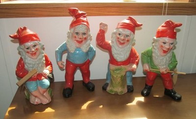 4 Hertwig & Endert German Working Garden Gnomes
