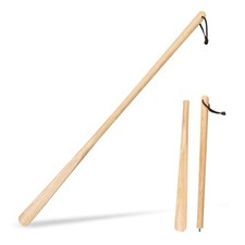 Wood Long Shoe Horn Long Handle for Seniors Women Men Wooden Shoehorn Travel