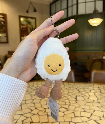 Jellycat Amuseables Boiled Egg Keychain – Soft Plush Bag Charm Toy