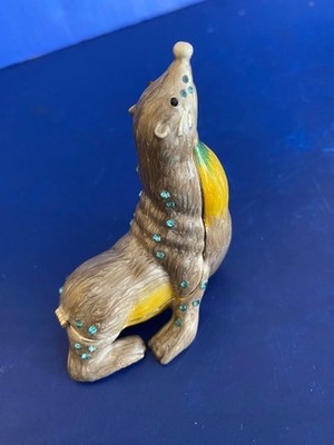 Keren Kopal Circus Sea Lion Hand made Trinket box with Austrian Crystals