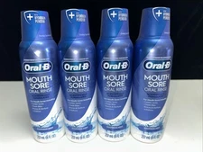 4 Bottles of Oral-B MOUTH SORE Oral Rinse Mouthwash Special Care 16oz Braces