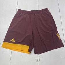Arizona State Sun Devils Shorts Mens Large Red Gold NCAA Basketball Adidas