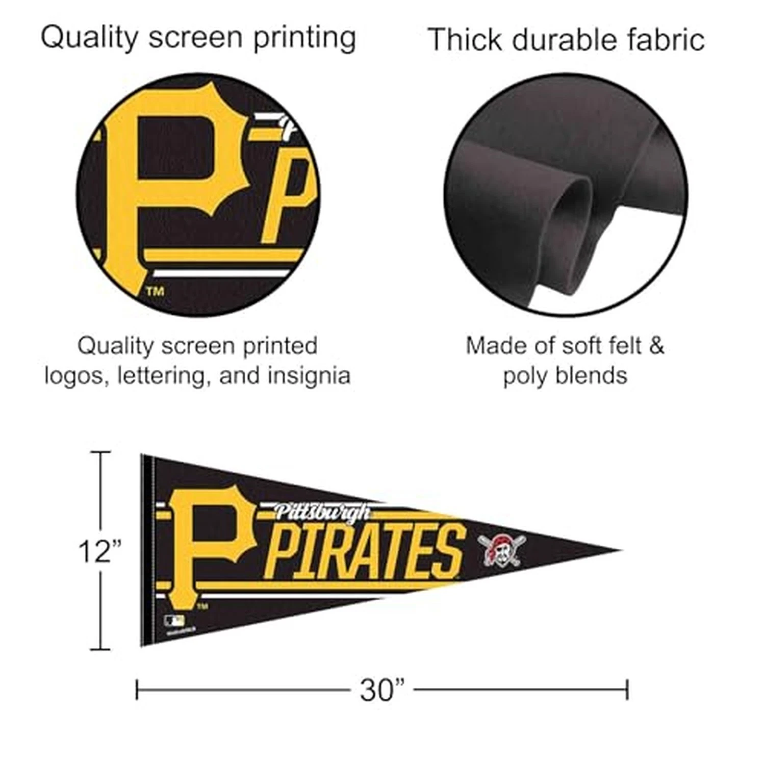 Pittsburgh Pirates Large Pennant - thumbnail 2