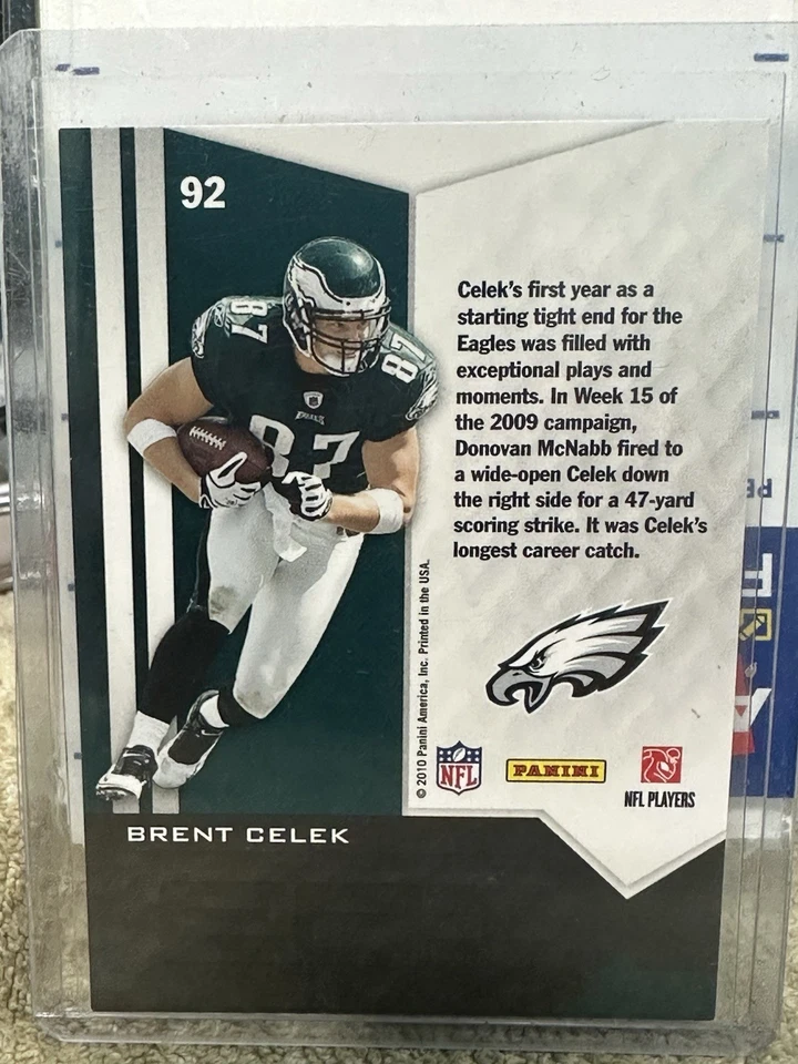 2010 Panini Epix Epix Season Purple Brent Celek #92 - Image 2 of 2