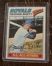 1977 Topps George Brett #580 Kansas City Royals A.L. All-Stars Autographed Card