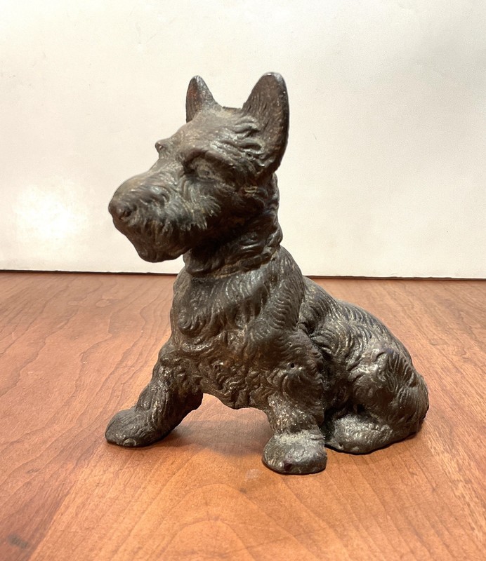 ANTIQUE VINTAGE SCOTTISH TERRIER HEAVYWEIGHT CAST IRON
