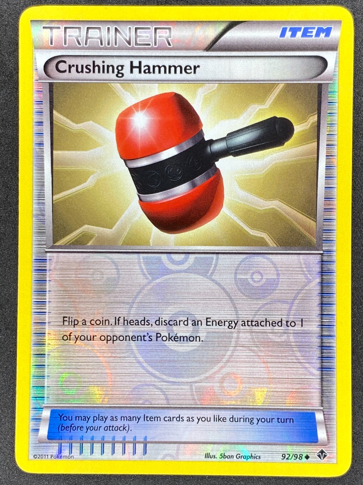 Pokémon Crushing Hammer Reverse Holo 92/98 EPO Emerging Powers NM