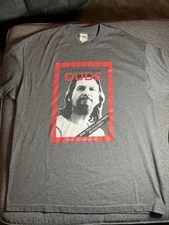 Vintage The Big Lebowski Mens Shirt Gray The Dude Man of The Year Size XL