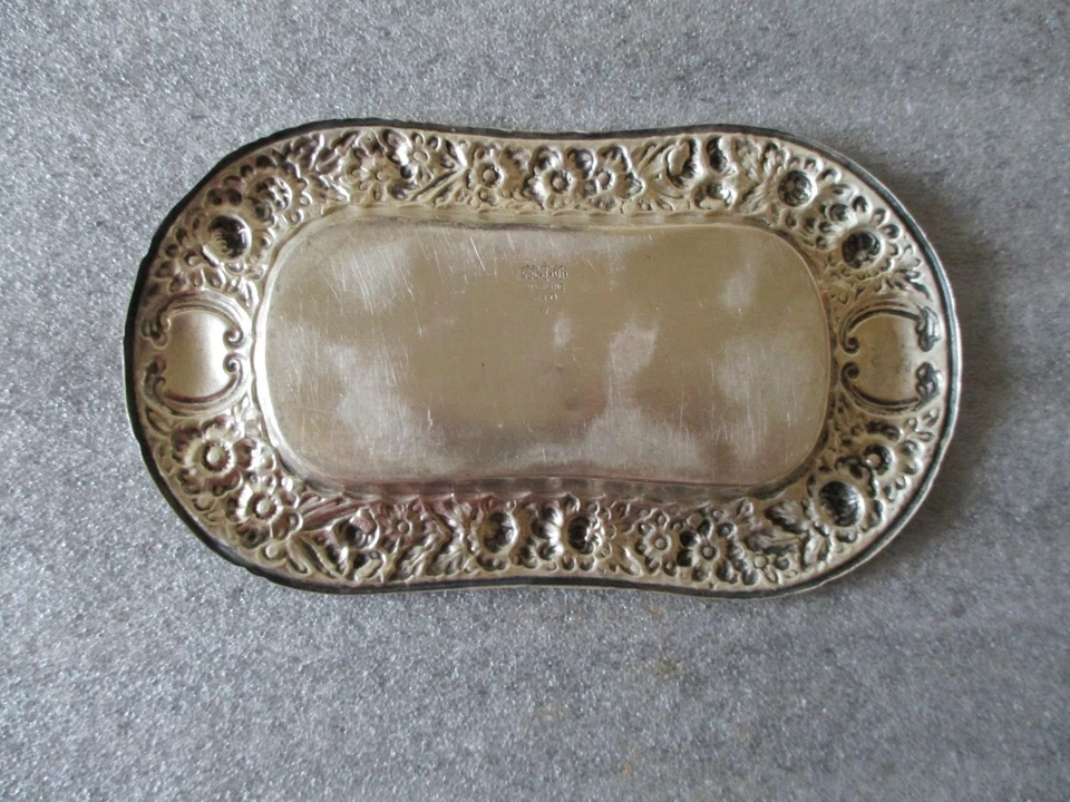 ВИНТАЖНЫЙ GORHAM СЕРЕБРО CLUNY #810 УЗОР - ТУАЛЕТНЫЙ СТОЛИК/КАРТОЧКА ЛОТОК - БЕЗ МОНО - Изображение 3 из 4