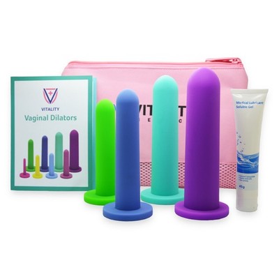 Großes Silikon Vaginal Dilator Set (4er Pack, Größen 5-8) | Vaginismus, Atrophie