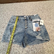 YMI Dream Collection Button Fly 5" Cutoff Denim Shorts - Juniors 11 NEW