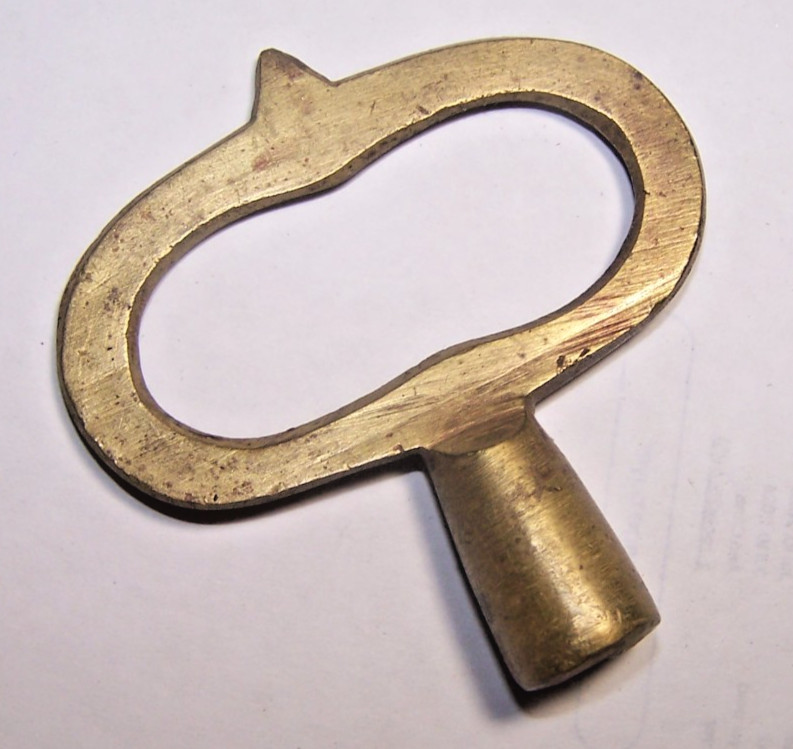 Antique-Brass Hand Crafted Clock Key( early key )