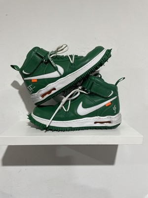 NIKE AIR FORCE 1 OFF-WHITE PINE GREEN SIZE 10 PREOWNED