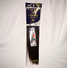 Model Model Pose Human Hair Yaky Straight Weft Extension 12 in Color P1B/33