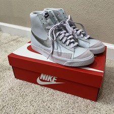 Nike Blazer MID 77 Boys Size 7 Y Women 8.5 Platinum Silver Shoes Sneakers New