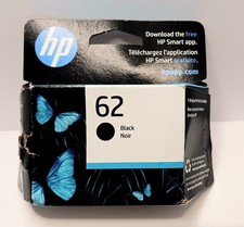 HP OEM Genuine 62 BLACK Original Ink Cartridge, C2P04AN 140 NEW     