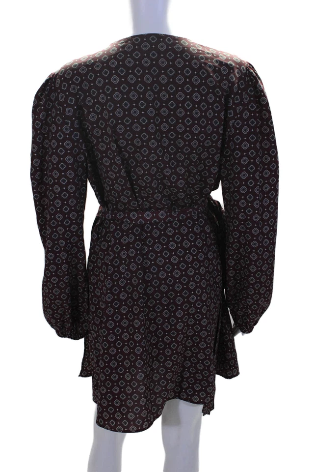 Mini Vestido Michael Michael Kors Para Mujer Cuello en V Mangas Largas Envolvente Floral Talla XL Foto 3 de 4