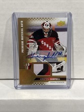 Kristen Campbell 077/199 Auto Patch 2022 Team Canada Juniors Vancouver PWHL